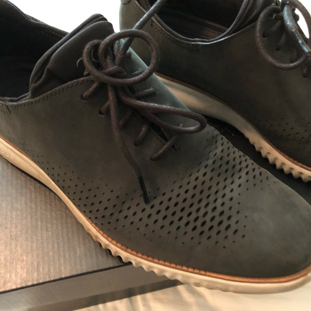 Cole Haan 2 Zero Grand Laser Wingtip Shoes - Black, Size 10